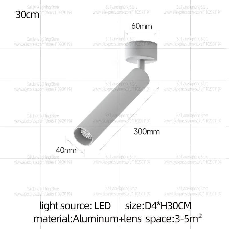 LED スポットライト シーリングライト 天井照明 円筒型 ダウンライト 北欧 モダン 店舗照明 カフェ照明 アパレル ショップ 展示会 キッチン リビング 寝室 玄関 廊下 ブラック ホワイト 3000K 4000K 6000K おしゃれ 送料無料 Aethel Japan
