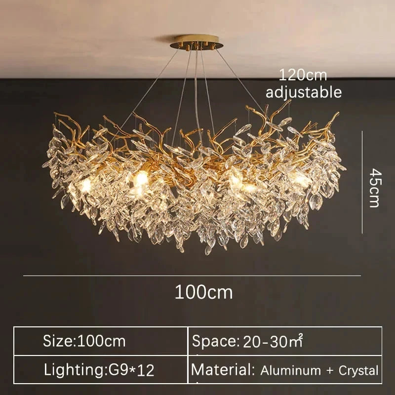 Luxury Gold Crystal Chandelier - 高級クリスタルシャンデリア