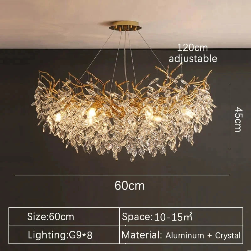 Luxury Gold Crystal Chandelier - 高級クリスタルシャンデリア